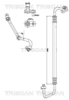 TRISCAN Varibelttrycksledning, klimatanläggning 9010 43002 Hyundai Tucson jm AC rör TRISCAN 9010 43002