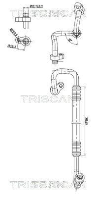 TRISCAN Conduta de alta / baixa pressão, ar condicionado 9010 43003 TRISCAN 9010 43003 Tubos de ar condicionado DODGE NITRO originais