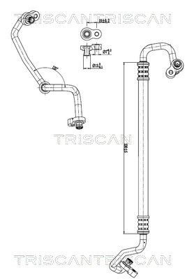 TRISCAN High- / Low Pressure Line, air conditioning 9010 43004 TRISCAN 9010 43004 genuine Hyundai Getz TB ac pipe price