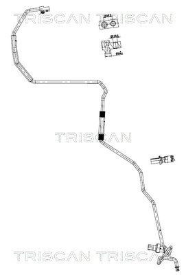 Hoge druk- / lage drukleiding, airconditioning TRISCAN 9010 69002 TRISCAN 9010 69002 Airco slang SUZUKI SX4 2020