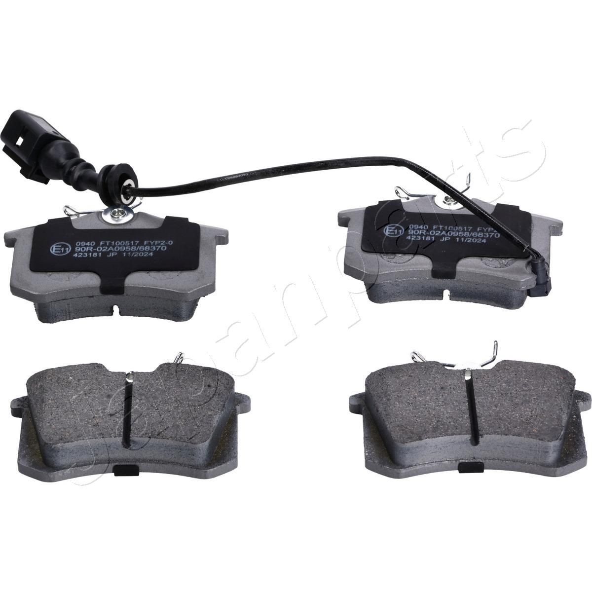 JAPANPARTS Bremseklosser PP-0940AF PP-0940AF Bremsekloss SKODA FABIA JAPANPARTS