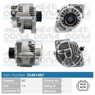 MEAT & DORIA Dynamo / Alternator 55401487 55401487 Dynamo TOYOTA CAMRY MEAT & DORIA