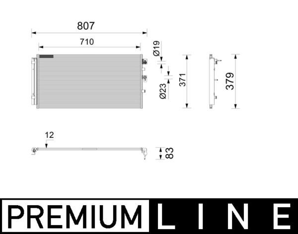 MAHLE Kondensator, klimaanlæg AC 1211 000P AC kondensator MAHLE Ford TAUNUS AC 1211 000P