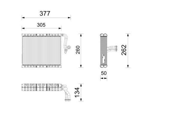 Evaporatore climatizzatore MAHLE AE 265 000P MAHLE AE 265 000P Evaporatore climatizzatore MERCEDES-BENZ Classe S 2018