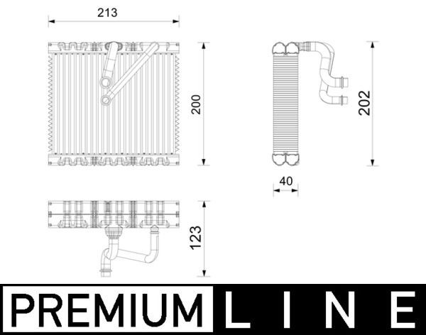 Εξαεριωτής, σύστημα κλιματισμού MAHLE AE 270 000P MAHLE AE 270 000P Εξαεριωτής SEAT IBIZA 2021