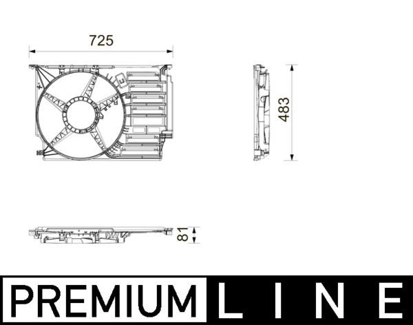 MAHLE Ventilatora apvalks CFS 31 000P MAHLE CFS 31 000P Ventilatora apvalks BMW F11 par izdevīgu cenu