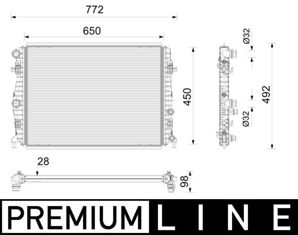 MAHLE Radiators, Motora dzesēšanas sistēma CR 2785 000P MAHLE CR2785000P Ūdens radiatori Seat Arona cena