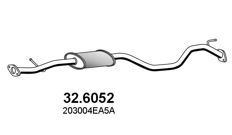 ASSO Mellempotte 32.6052 Mellemdæmper ASSO SUBARU 32.6052