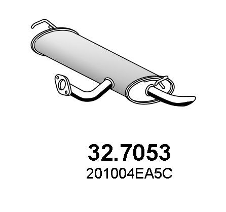 ASSO Takaäänenvaimentaja 32.7053 32.7053 ASSO Takaäänenvaimennin Iveco Daily hinta