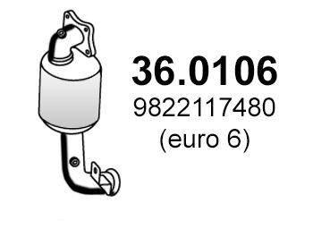 ASSO Katalyzátor 36.0106 Katalyzátor ASSO OPEL 36.0106