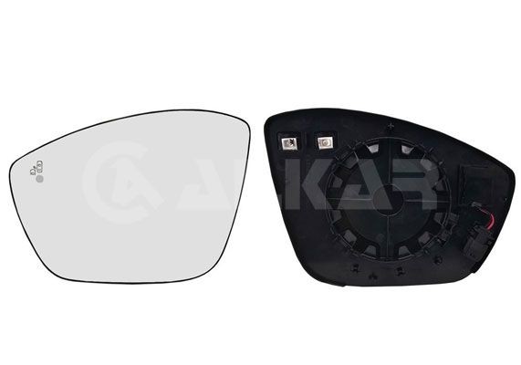ALKAR Spiegelglas, buitenspiegel 6435446 Spiegel, glas ALKAR CHEROKEE 6435446 goedkoop