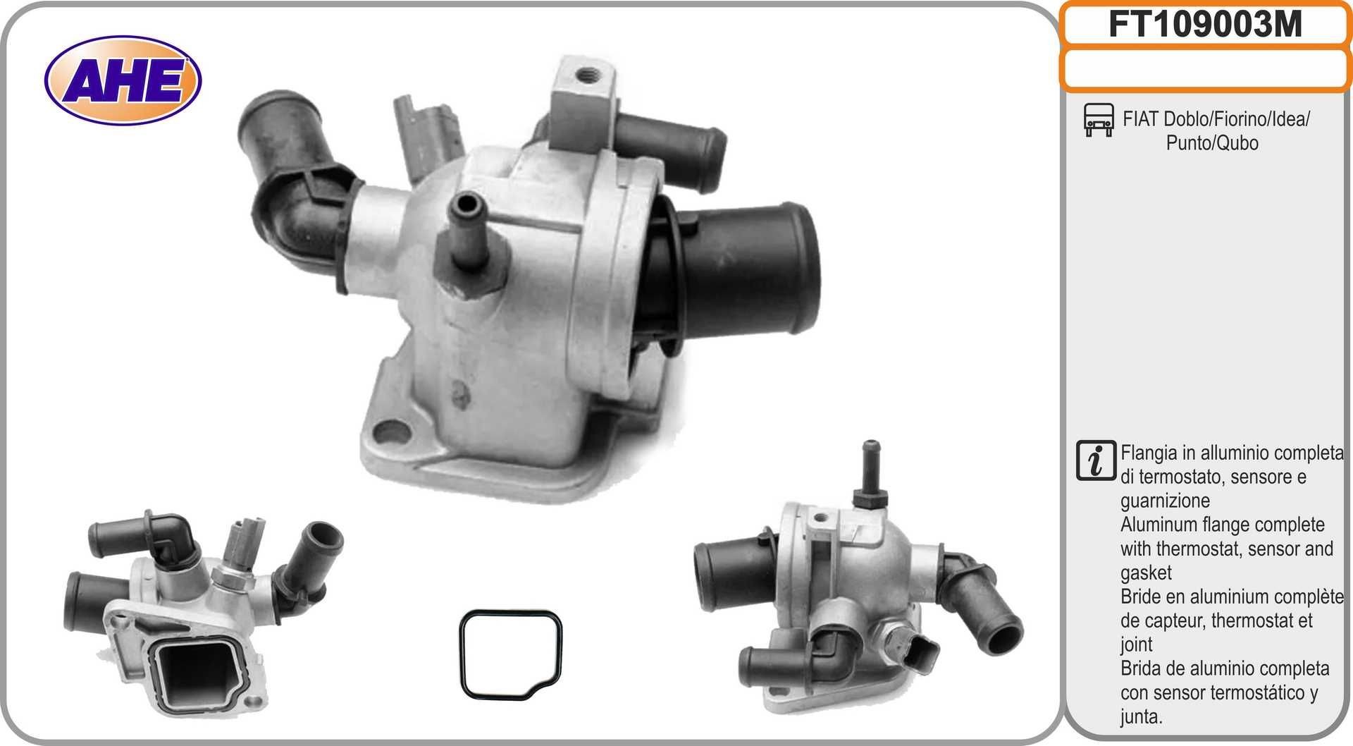 AHE Termostaattikotelo FT109003M Alfa Romeo 33 905 jäähdytysnesteen laippa AHE FT109003M