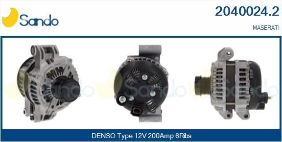 SANDO Laturi 2040024.2 SANDO 2040024.2 Laturi MASERATI Biturbo (70, 77) 222 SE 250 hv 1988