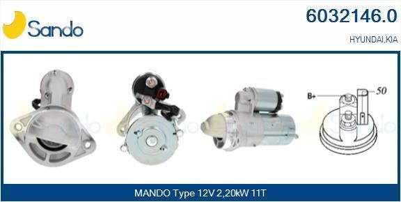 SANDO Anlasser 6032146.0 6032146.0 Anlasser SANDO KIA SHUMA