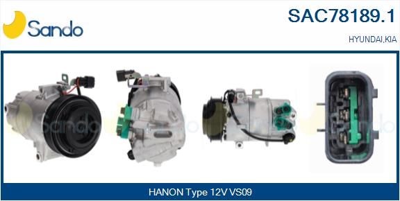 SANDO Klimakompressor SAC78189.1 Aircondition kompressor SANDO HYUNDAI SAC78189.1