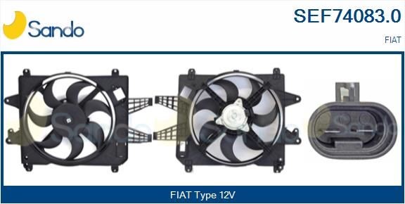 SANDO Elektromotor vetráka chladiča SEF74083.0 SEF74083.0 Elektromotor vetráka chladiča SANDO SKODA OCTAVIA