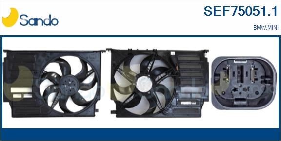 SANDO Elektrimootor, radiaatoriventilaator SEF75051.1 SANDO SEF75051.1 Elektrimootor, radiaatoriventilaator BMW 3 Compact (E46) odav