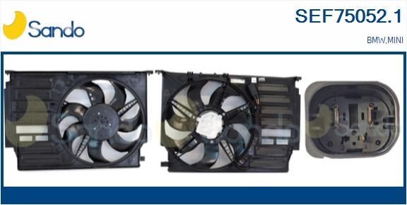SANDO Electric Motor, radiator fan SEF75052.1 SEF75052.1 SANDO electric motor, radiator fan for DACIA DOKKER