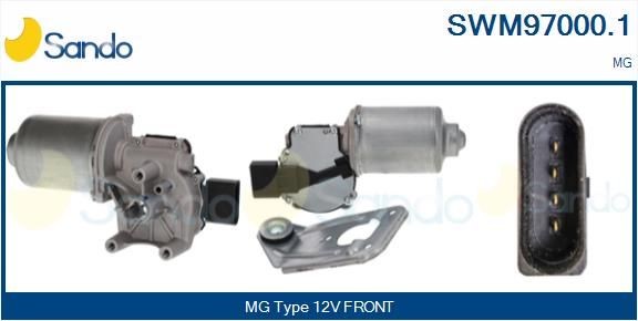 SANDO Stikla tīrītāju motors SWM97000.1 SWM97000.1 Logu tīrītāja motoriņš JAGUAR S-TYPE SANDO