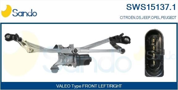 SANDO Vindusspyleranlegg SWS15137.1 SANDO Vindusvisker stangsystem MERCEDES-BENZ SWS15137.1