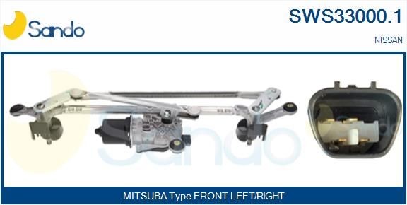 SANDO Vindrutetorkarsystem SWS33000.1 SWS33000.1 SANDO torkarmekanism NISSAN MICRA