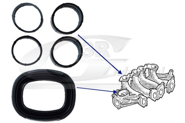 3RG Tetningssett, innsugningsmanifold 36600 36600 Innsugsmanifold pakning 3RG AUDI A3