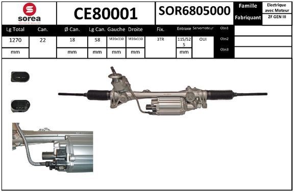 Stuurhuis SERA CE80001 SERA CE80001 Stuurinrichting Volkswagen CADDY 2016