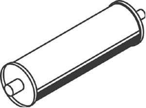 DINEX Vidējais izpl. gāzu trokšņa slāpētājs 50445 Vidējais trokšņa slāpētājs DINEX Alfa Romeo 145 50445