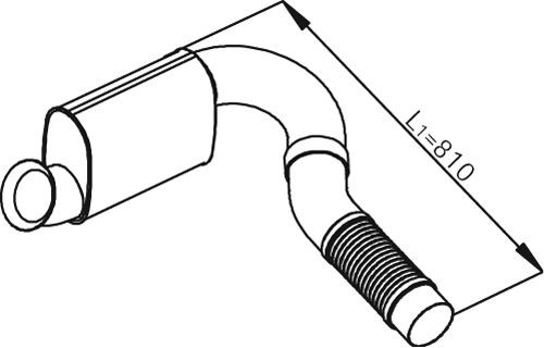 DINEX Silenziatore anteriore 54178 Costo Marmitta anteriore DINEX SKODA 54178