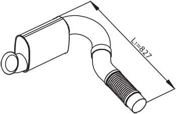 DINEX Front Silencer 54182 54182 DINEX front silencer for FORD