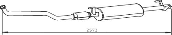 DINEX Silenziatore anteriore 56316 56316 Risuonatore scarico DINEX Skoda
