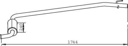 DINEX Främre ljuddämpare 73330 73330 DINEX främre ljuddämpare Audi COUPE