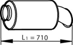 DINEX Πίσω σιλανσιέ 81718 81718 Πίσω σιλανσιέ FORD USA ESCAPE DINEX