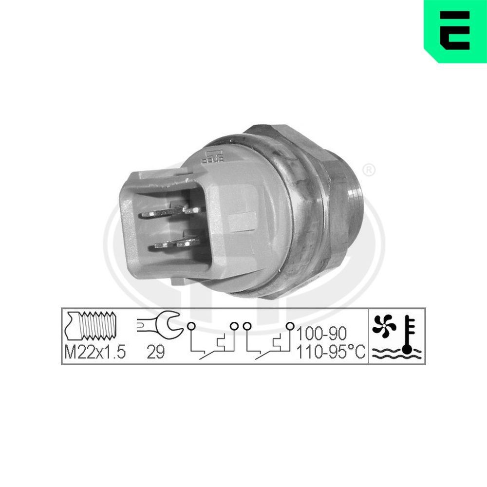 Temperatuurschakelaar, radiateurventilator ERA 330211 ERA 330211: Thermoschakelaar radiateurventilator Ford FIESTA 2018