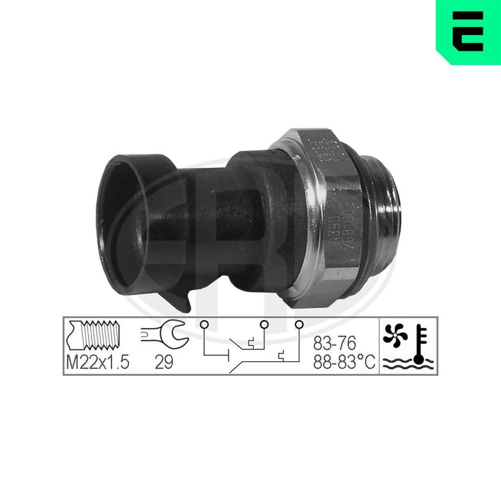 ERA Temperaturbryter, kjølevifte 330221 ERA 330221 originale Temperaturbryter kjølevifte Fiat Ducato 290 Van hva koster