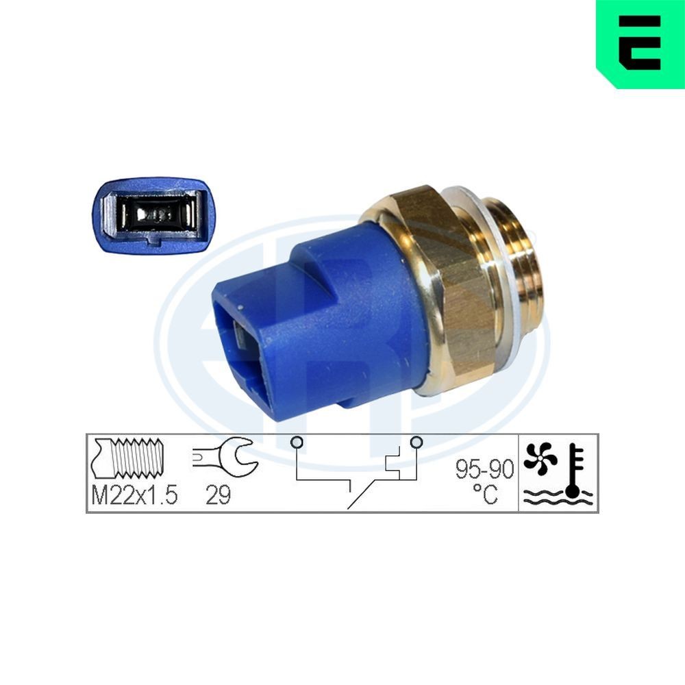 ERA Lämpökytkin, jäähdyttimen puhallin 330297 Audi 90 B3 lämpökytkin jäähdyttimen puhallin ERA 330297