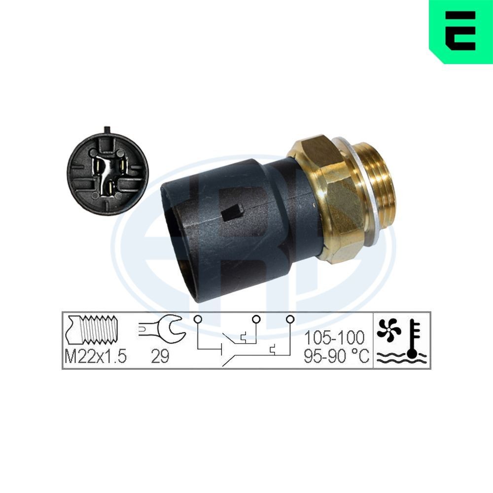 ERA Θερμικός διακόπτης, βεντιλατέρ ψυγείου 330300 Φούσκα βεντιλατέρ ERA Opel COMBO 330300