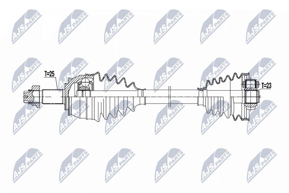 Arbre de transmission NTY NPW-FT-090 NTY NPW-FT-090: Cardan Fiat FIORINO 2020
