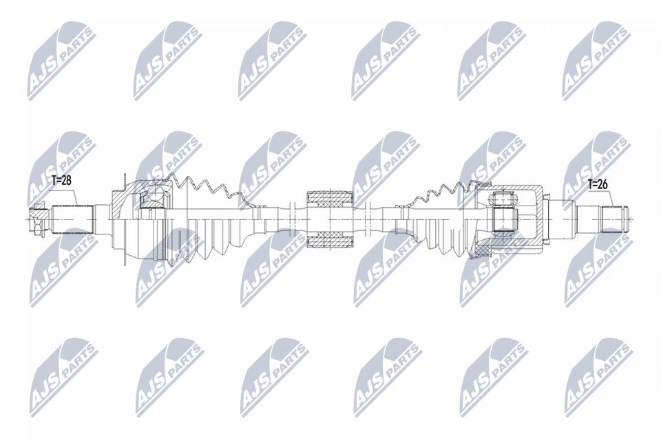 Trækaksel NTY NPW-SU-071 NTY NPW-SU-071 Drivaksel SUZUKI VITARA 2015