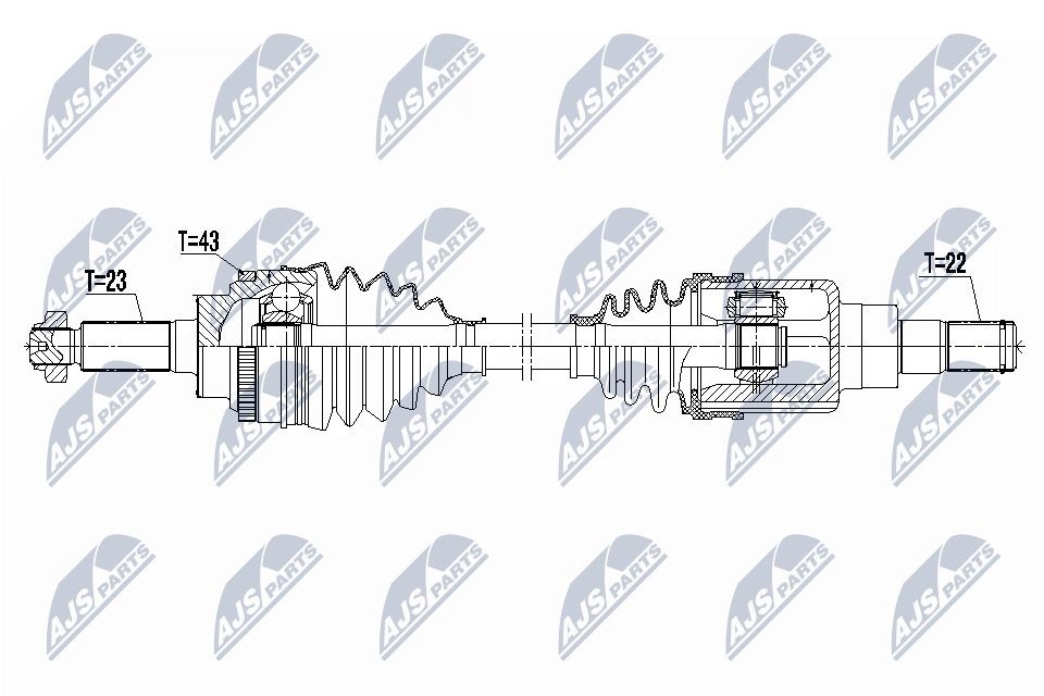 Hnací hriadeľ NTY NPW-SU-075 NTY NPW-SU-075 Hnací hriadeľ SUZUKI ALTO 2014
