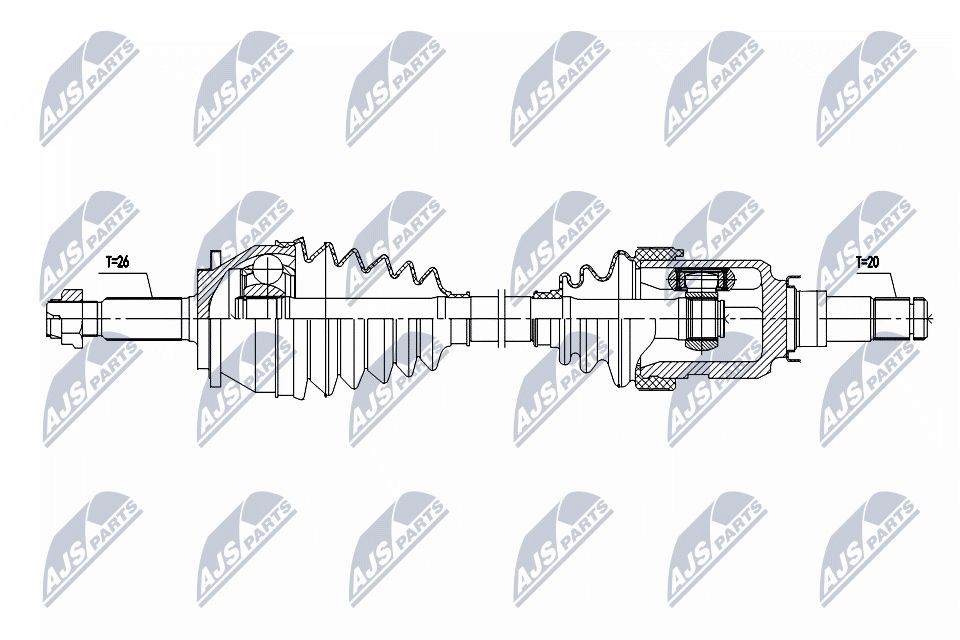 Άξονας μετάδοσης κίνησης NTY NPW-TY-200 NTY NPW-TY-200: Ημιαξόνιο Toyota COROLLA 2010