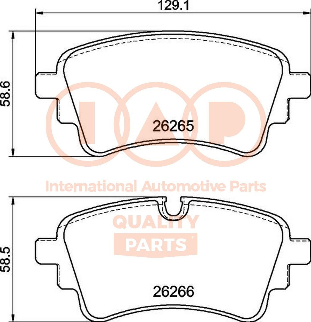 IAP QUALITY PARTS Piduriklotsid 704-50061 704-50061 Piduriklotsid HYUNDAI i30 IAP QUALITY PARTS