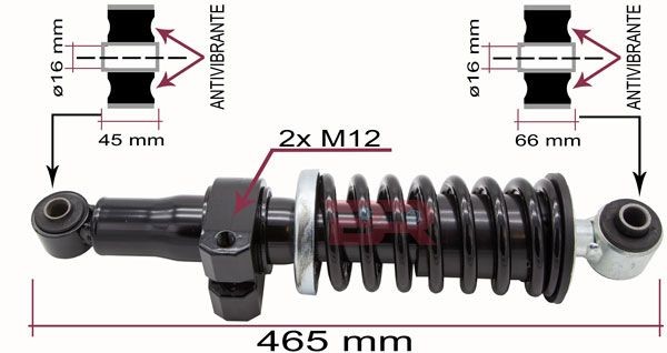 BOTTO RICAMBI Demferis, Kabīnes stiprinājums BRCA7859 Kabīnes atsperojums / -amortizācija BOTTO RICAMBI MITSUBISHI BRCA7859