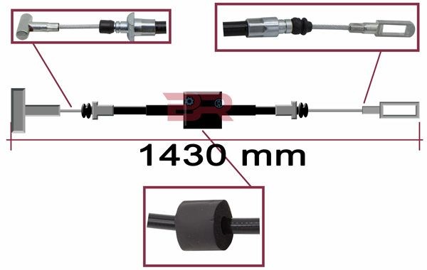 BOTTO RICAMBI Hand brake cable BRFR1383 SKODA FABIA BOTTO RICAMBI handbrake BRFR1383