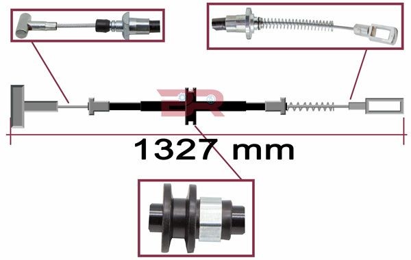 BOTTO RICAMBI Handremkabel BRFR3617 BRFR3617 Handremkabel PEUGEOT BOXER BOTTO RICAMBI