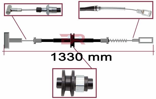 BOTTO RICAMBI Hand brake cable BRFR5434 BRFR5434 BOTTO RICAMBI handbrake for SKODA FABIA