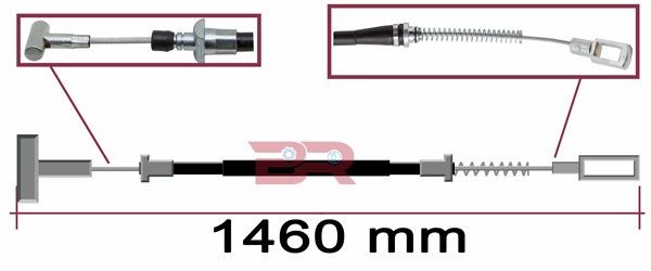 BOTTO RICAMBI Hand brake cable BRFR5437 Škoda FABIA BOTTO RICAMBI handbrake BRFR5437