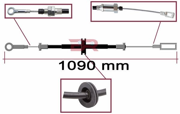 BOTTO RICAMBI Handremkabel BRFR9080 BRFR9080 Handremkabel PEUGEOT BOXER BOTTO RICAMBI