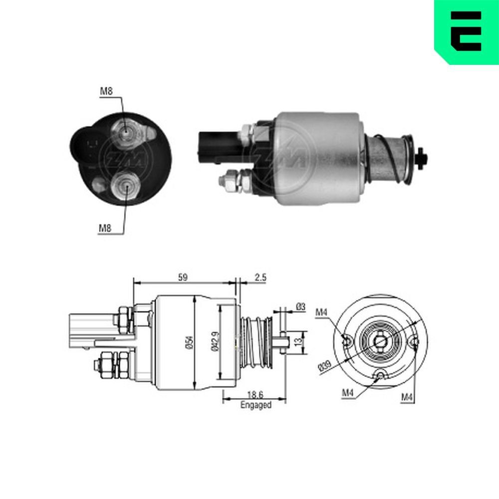 ERA Magnetschalter, Anlasser ZM1498 ERA ZM1498 Magnetschalter, Anlasser AUDI Coupe B2 (81, 85) 2.2 quattro 136 PS 1984