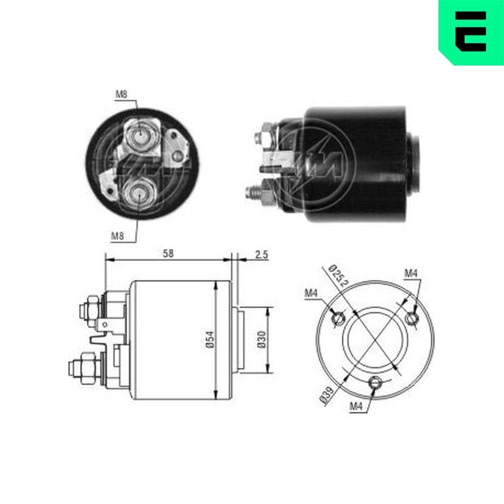 ERA Innslag, starter ZM491 ZM491 Starter solenoid ERA PEUGEOT 3008